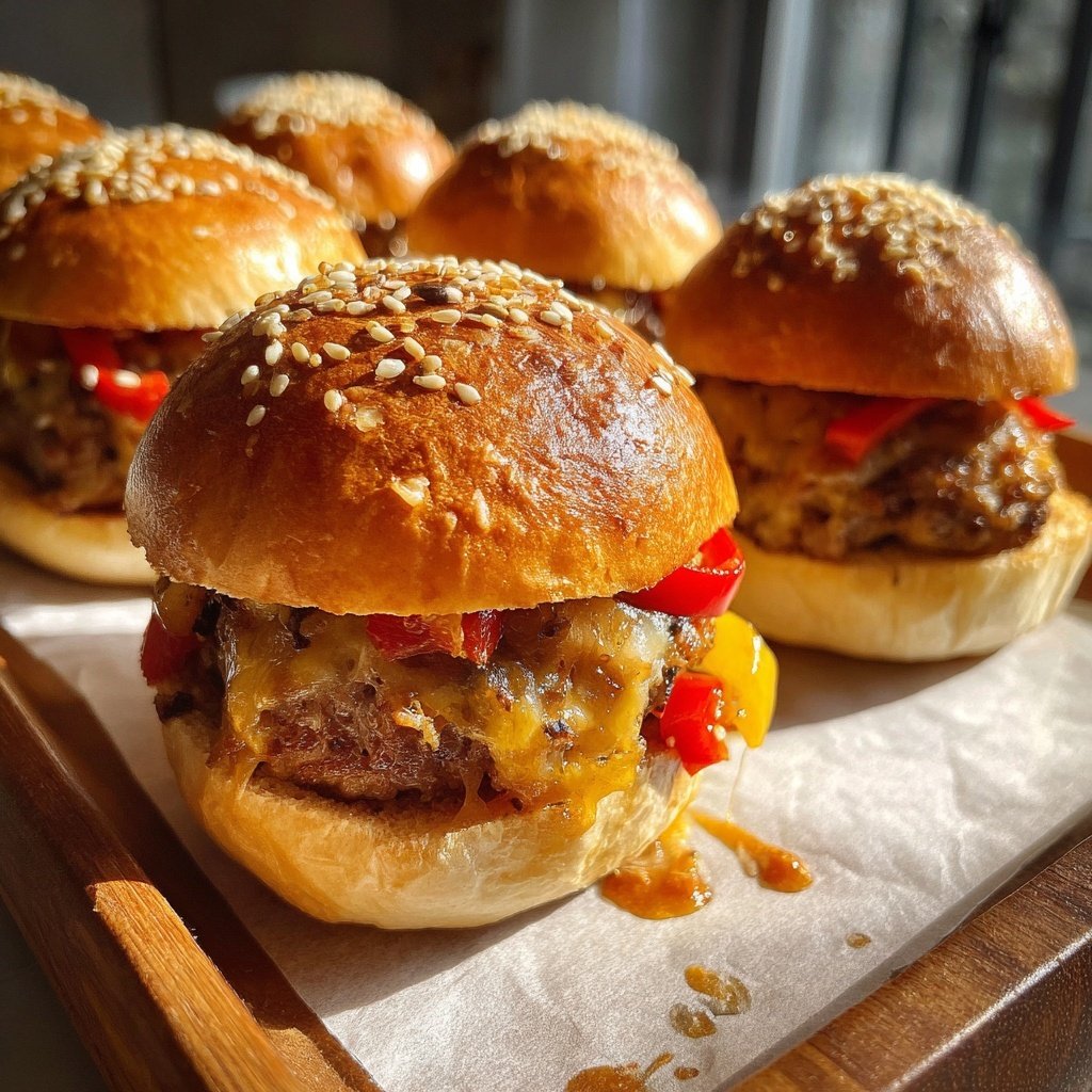 Würzige Gemüse Mini Burger