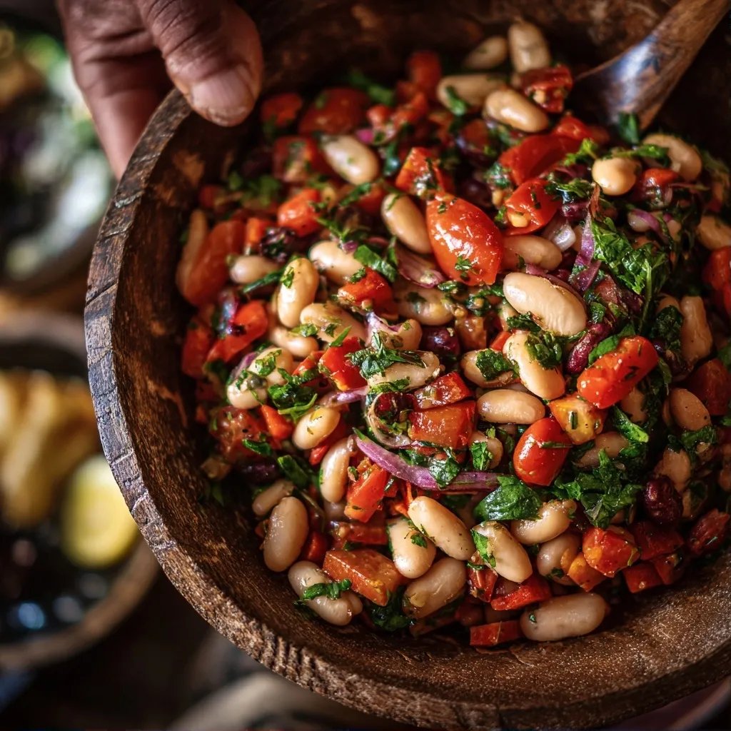 Bohnensalat mediterran