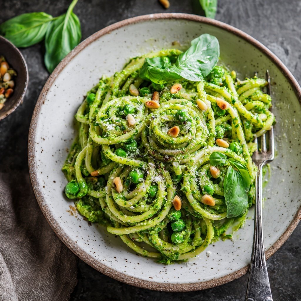 Frühlings-Erbse-Pesto-Pasta