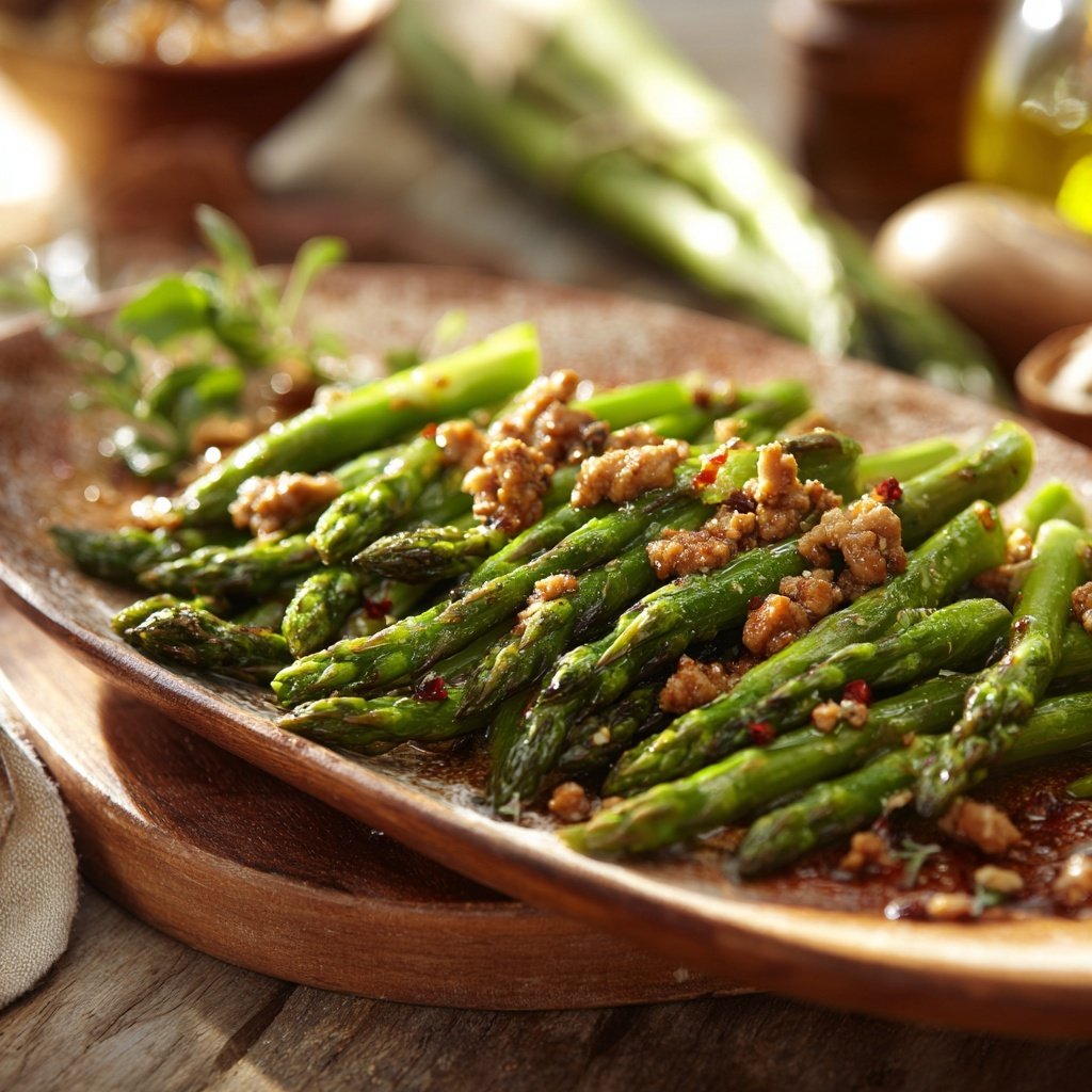 Gebratener Spargel mit Pute