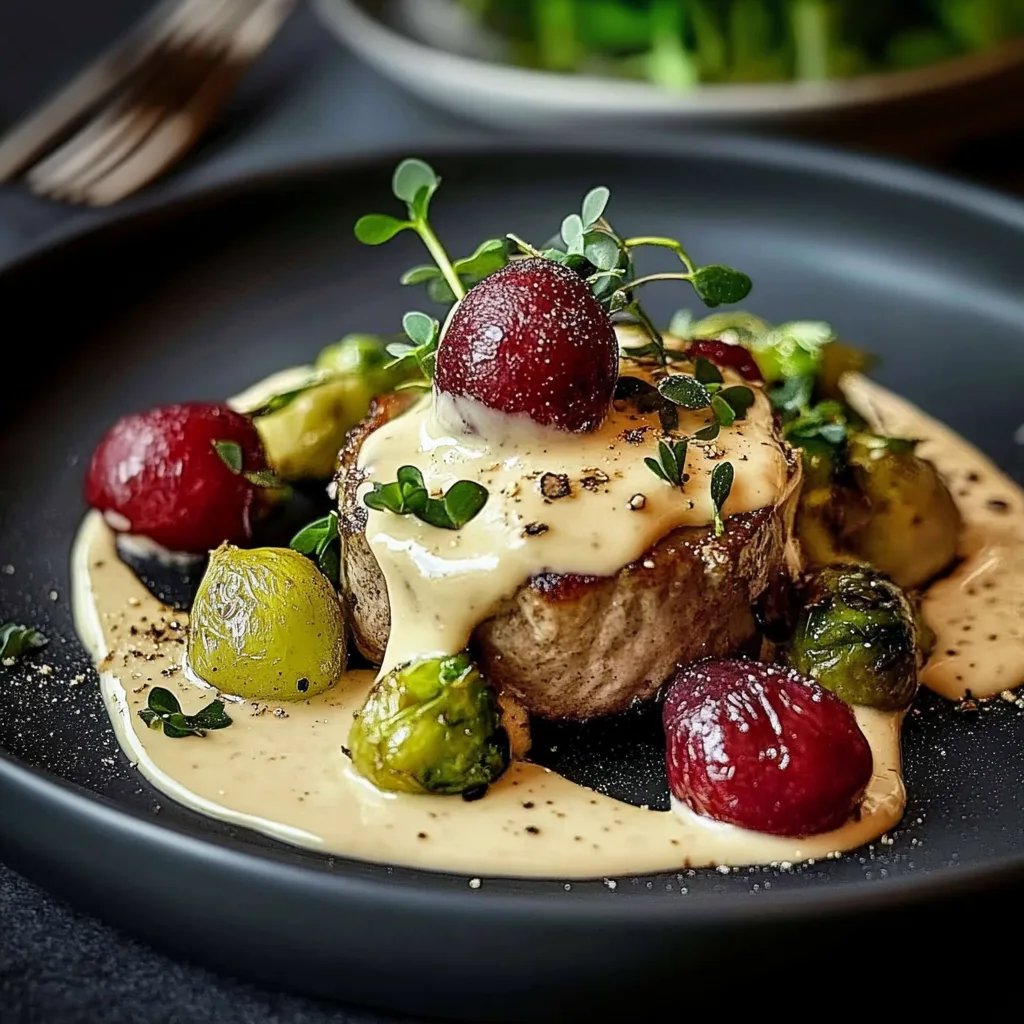 Rosenkohl in cremiger Frischkäse-Senfsauce