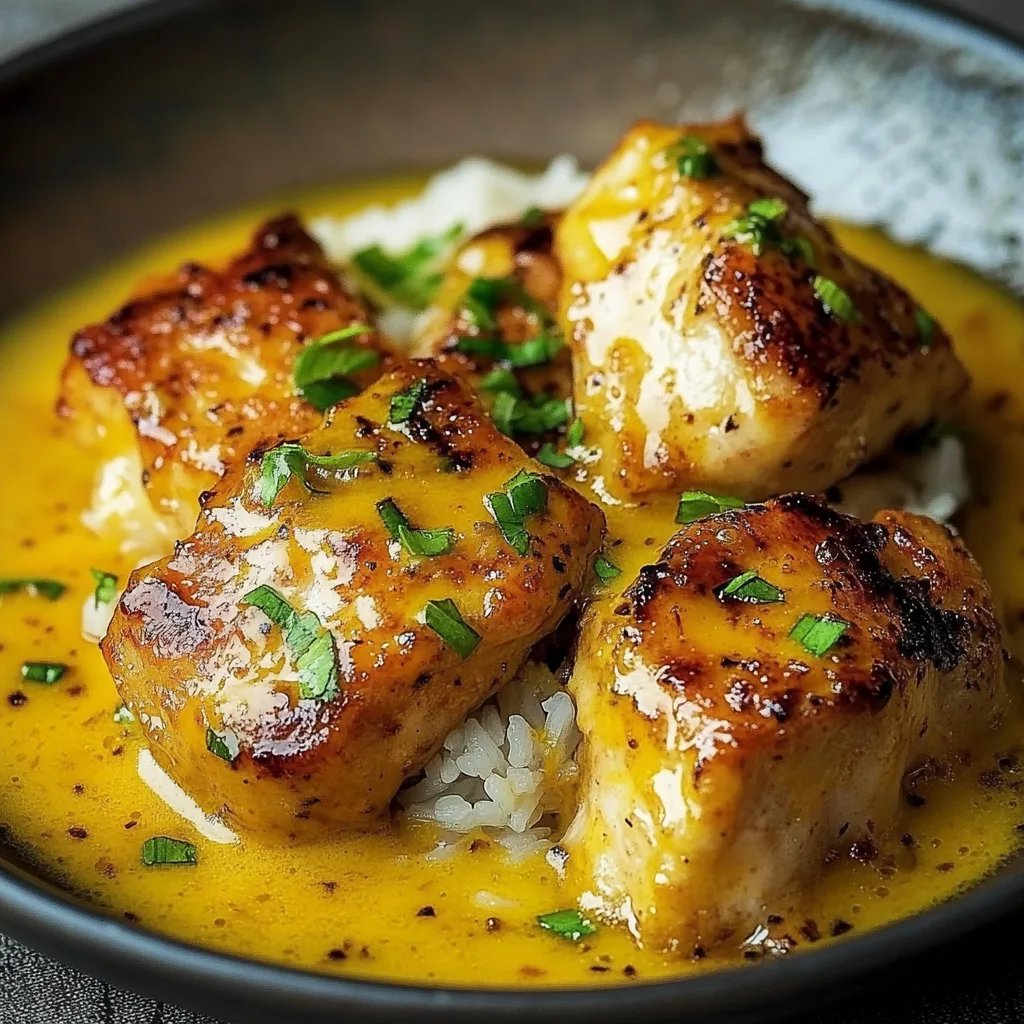 Schnelles Honig Senf Hähnchen mit Reis