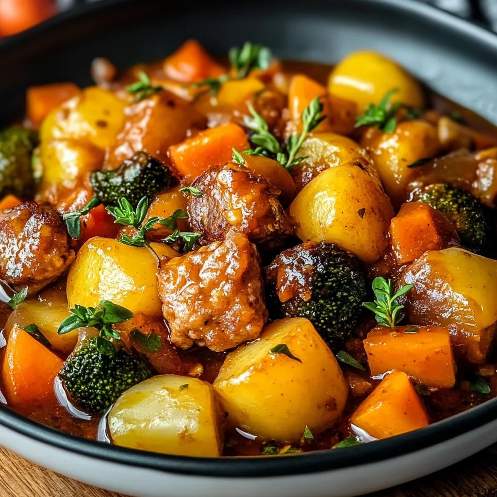 Würzige Fleischbällchen und Gemüse: Ein Unglaubliches Ultimatives Rezept für 4 Personen