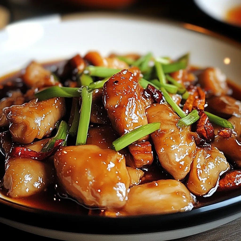 Chinesisches Huhn in Knoblauchsoße