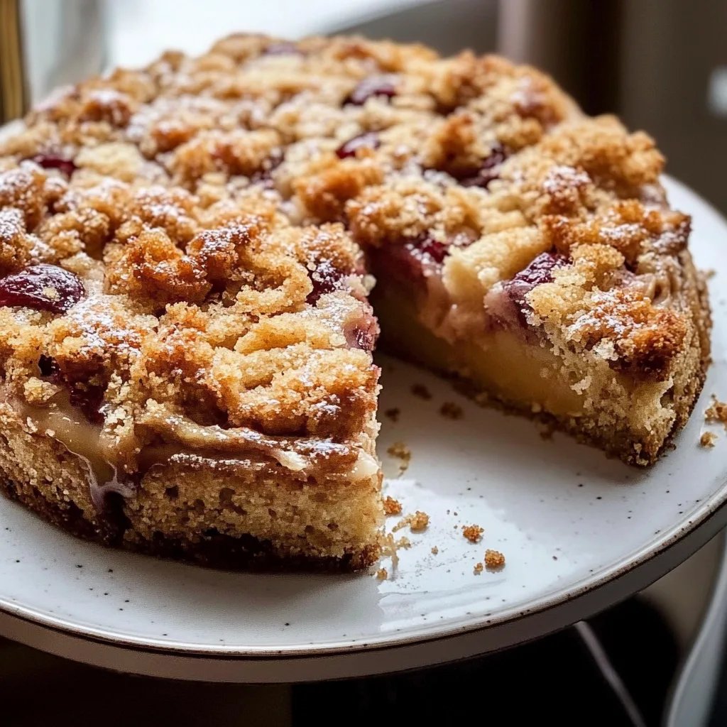 Zwetschgenkuchen mit Rührteig und Streuseln