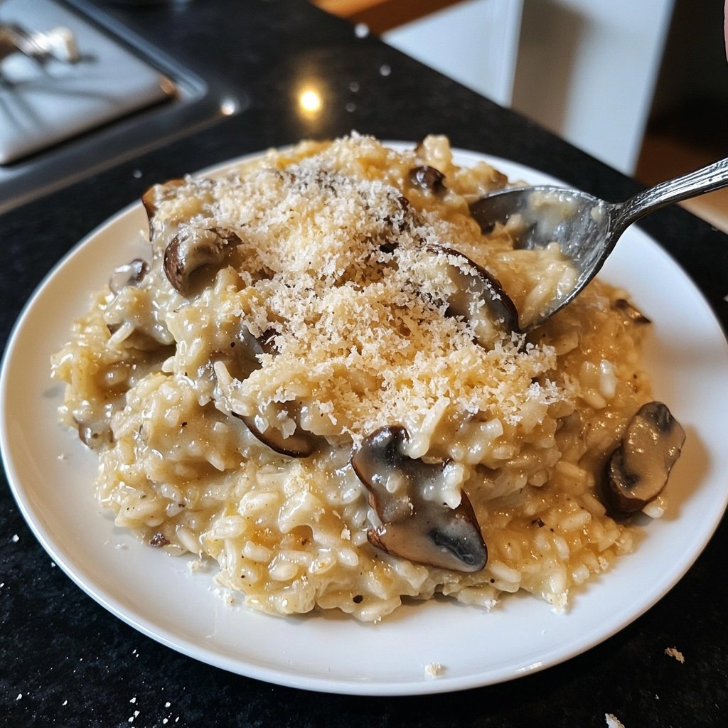 Pilzrisotto mit Parmesan