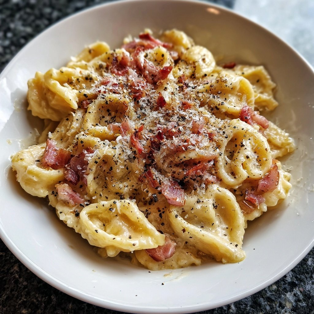 Herz Form Pasta Carbonara