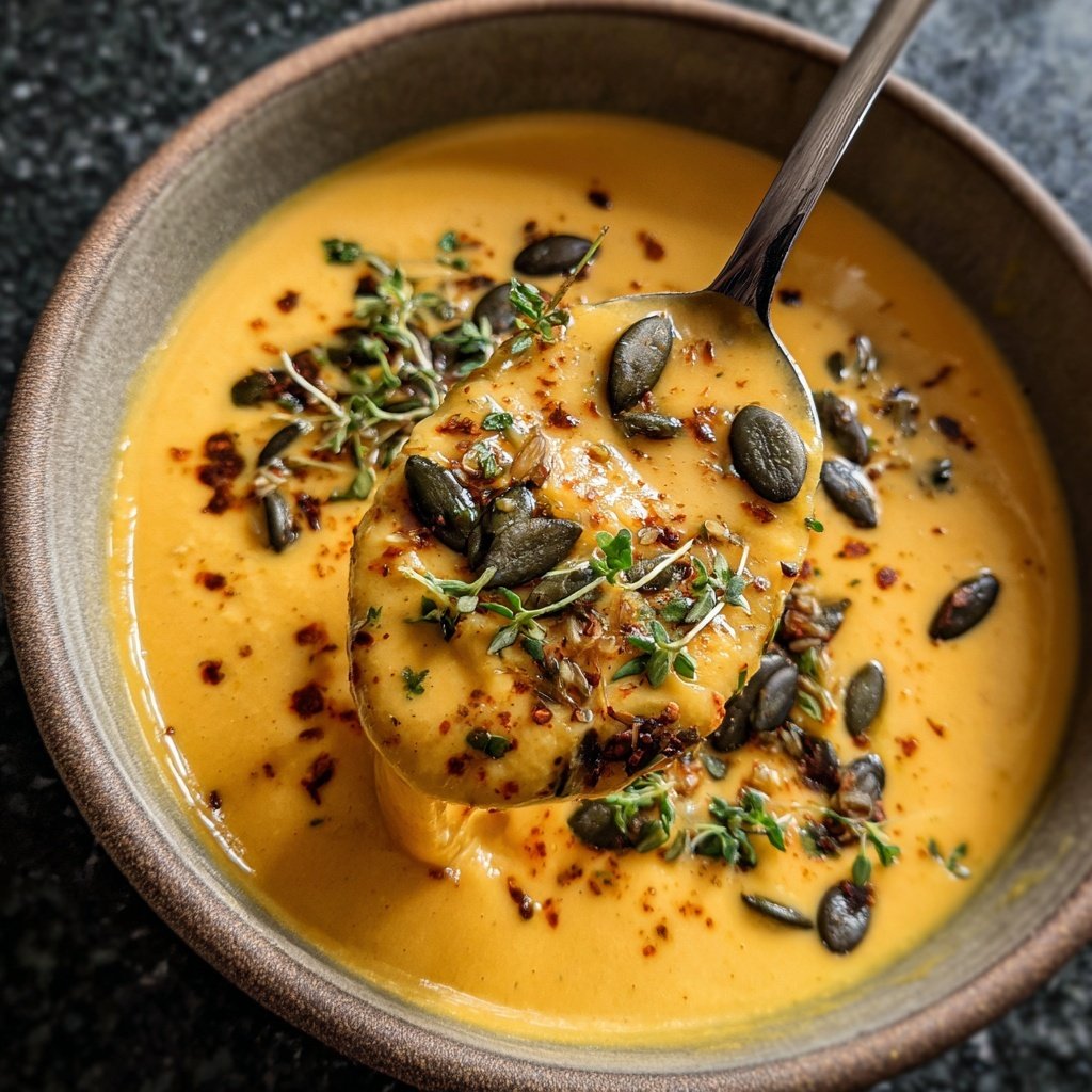 Herzhafte Butternut Kürbis Suppe