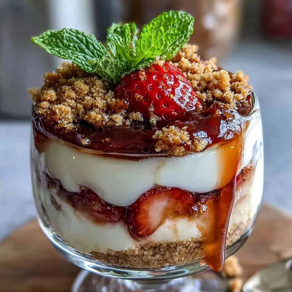 Erdbeer-Cheesecake im Glas