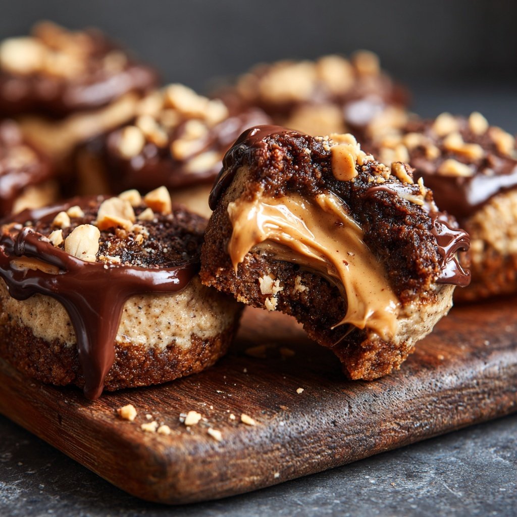 Schoko Erdnussbutter Bananen Häppchen