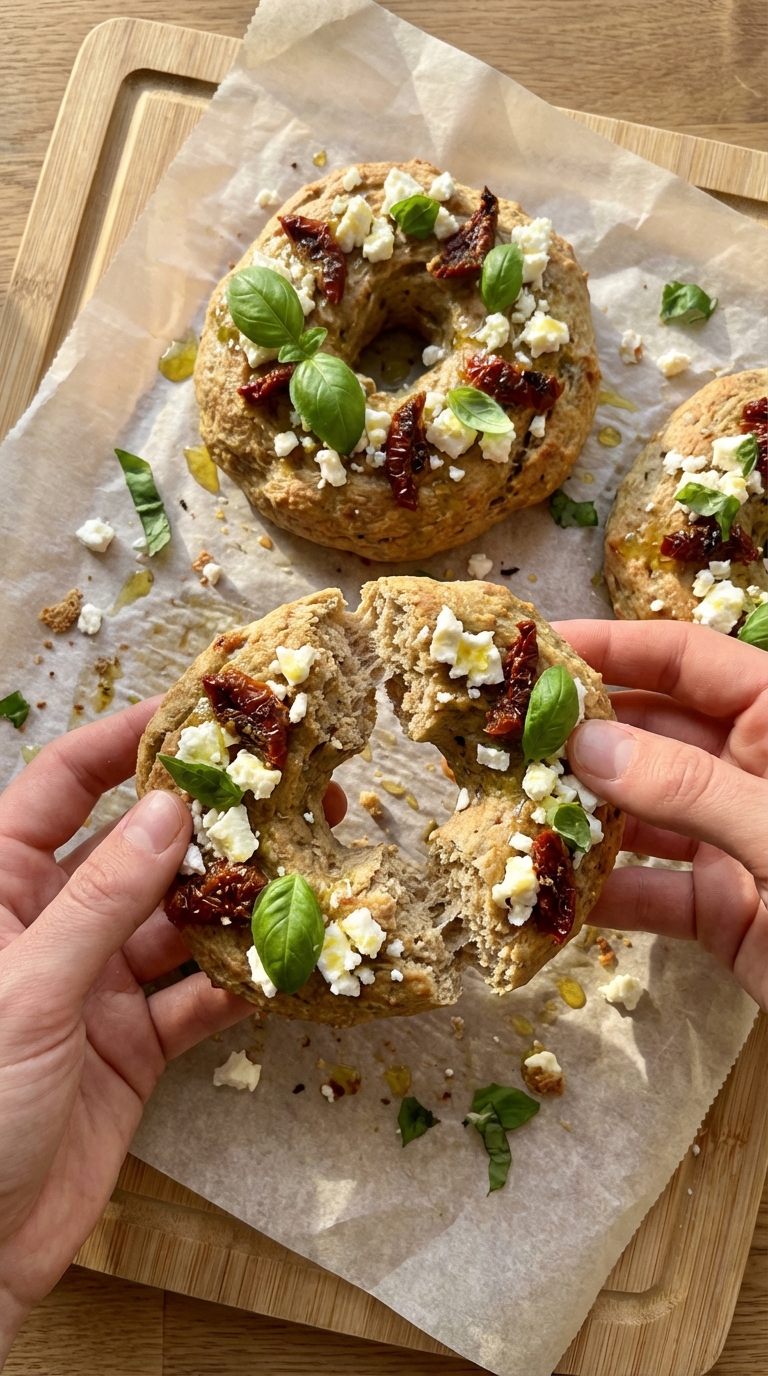 Hochprotein Mediterrane Bagels​