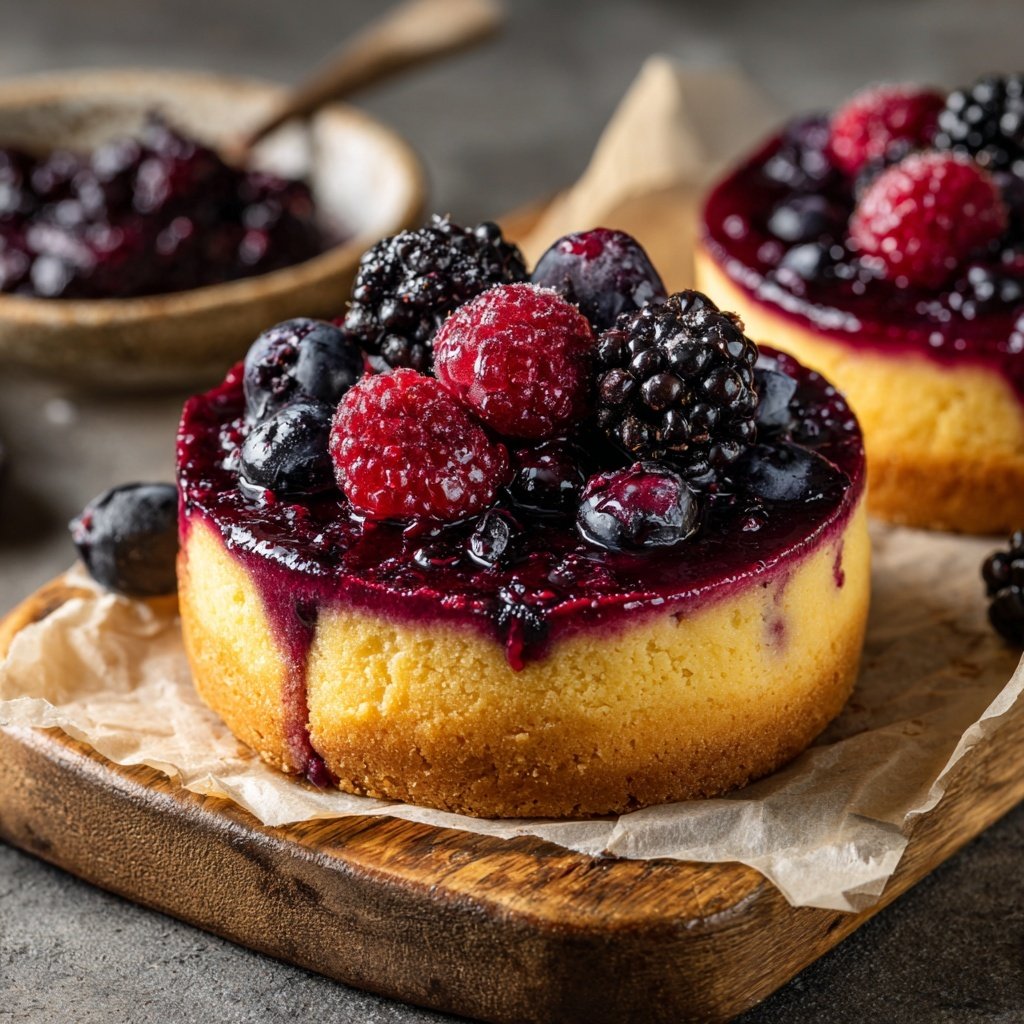 Mini Käsekuchen mit Beerentopping