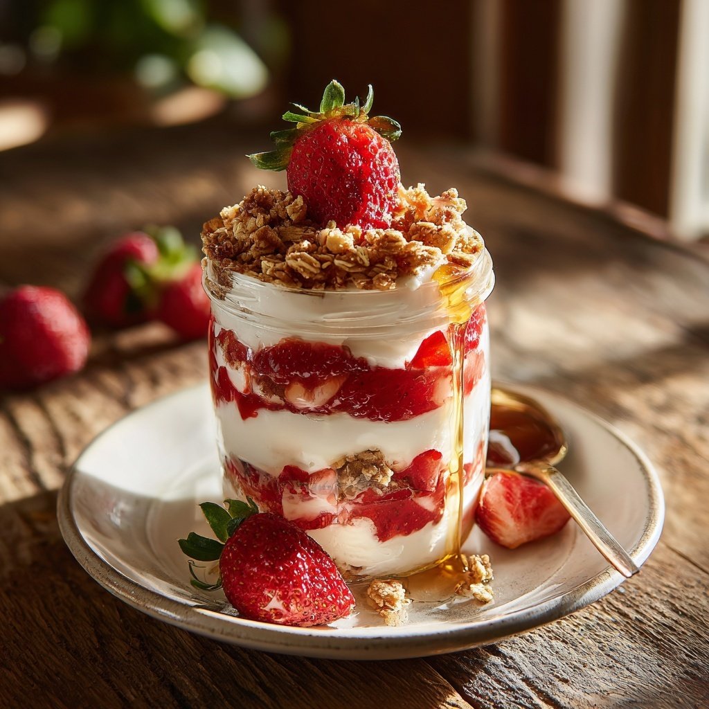 Loaded Strawberry Greek Yogurt Parfait