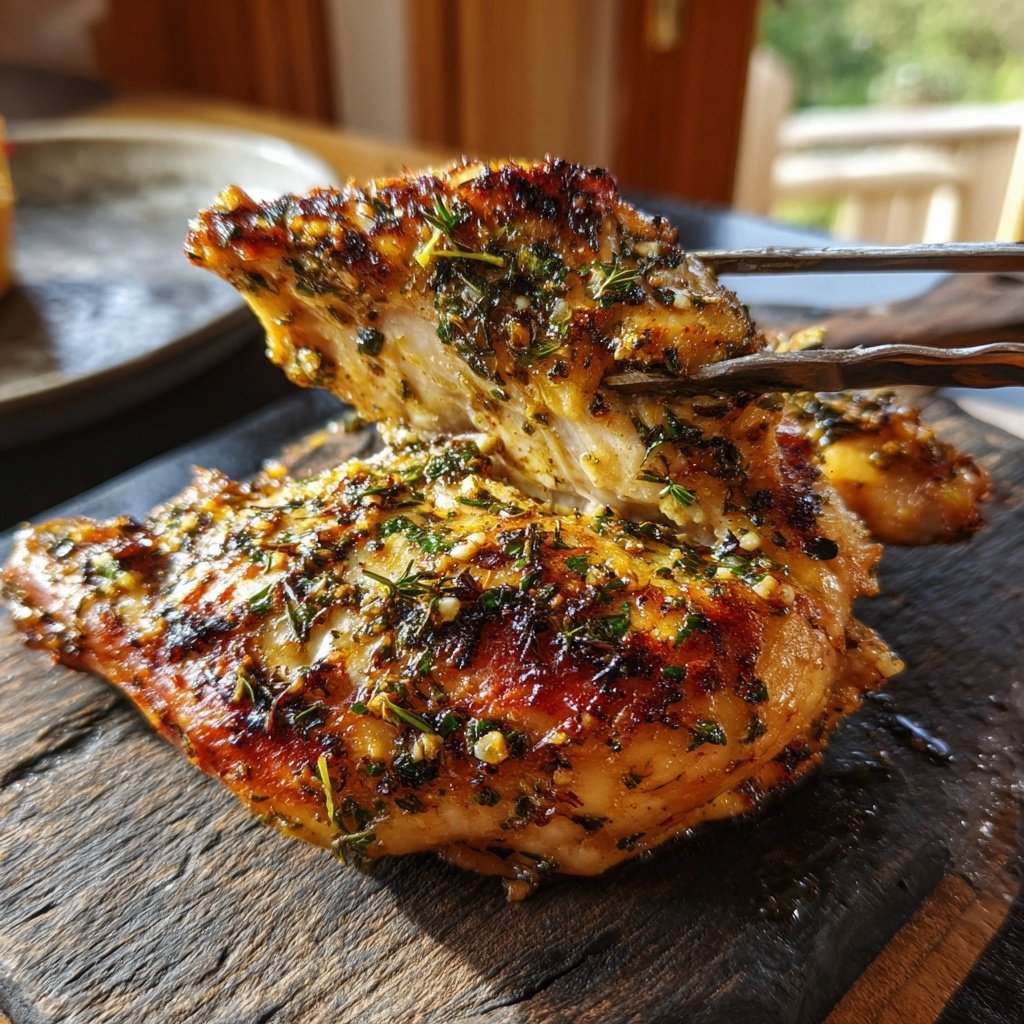 Knoblauchbutter Ofenhähnchen