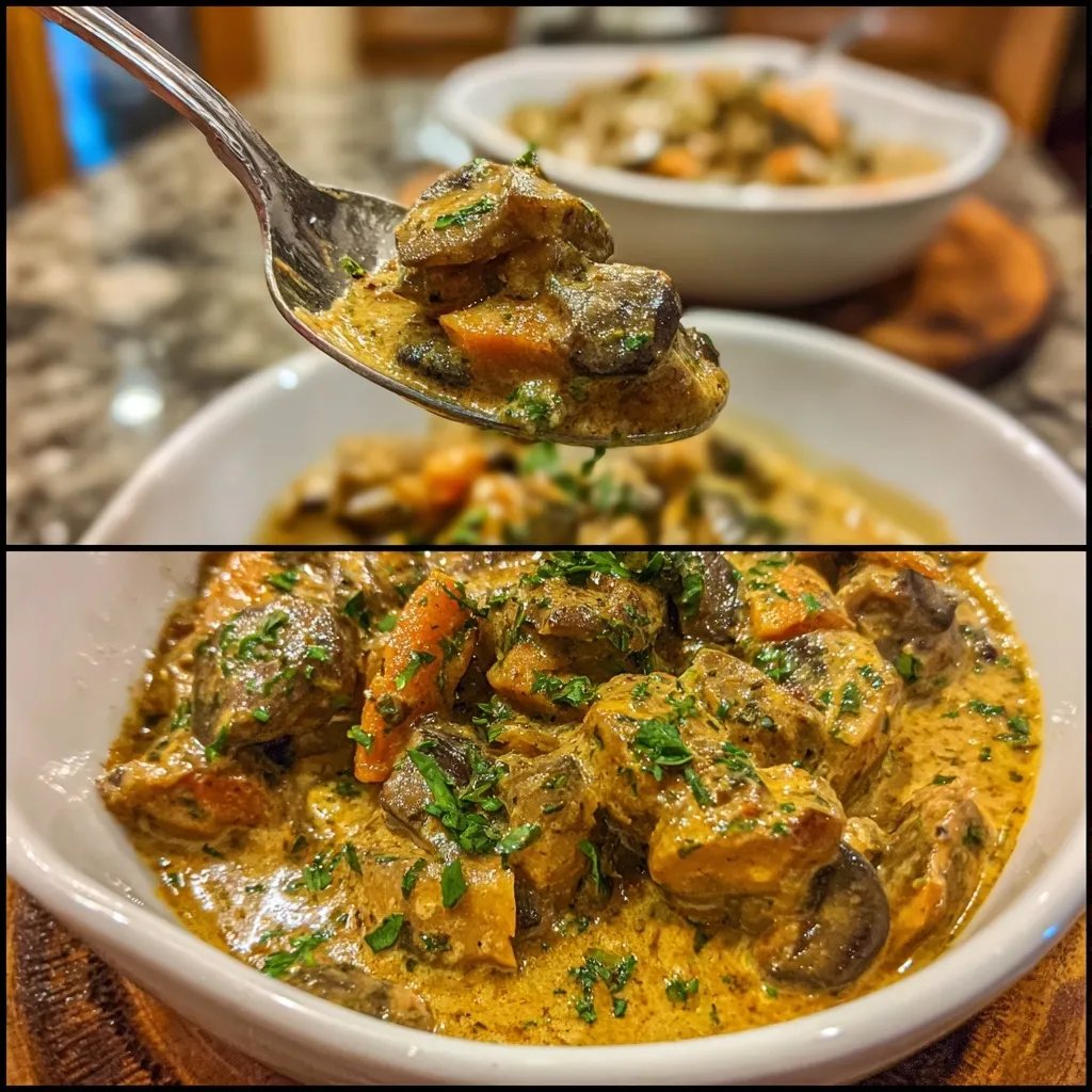 Pilzgulasch Cremig Vegan