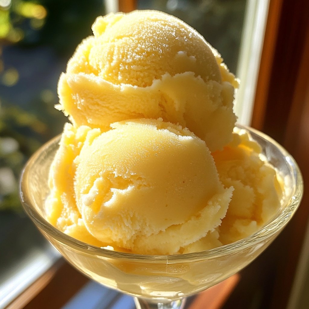 Meyer Zitronen Sorbet Erfrischung