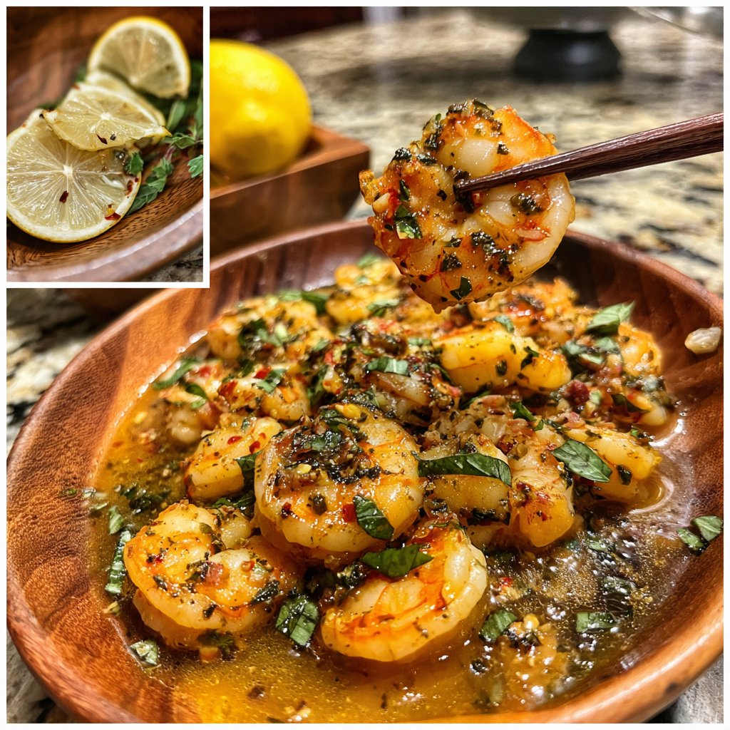 Lemon Basil Shrimp Bows