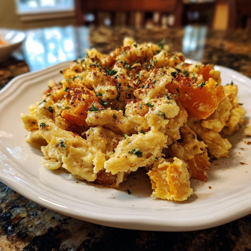 Kürbis-Käsespätzle mit Muskat