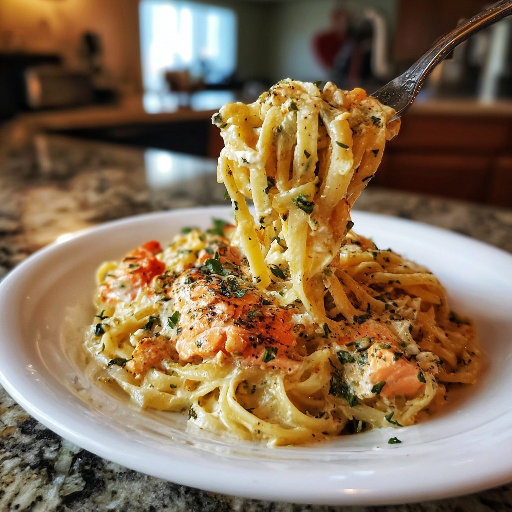 Gebackene Feta Lachs Nudeln