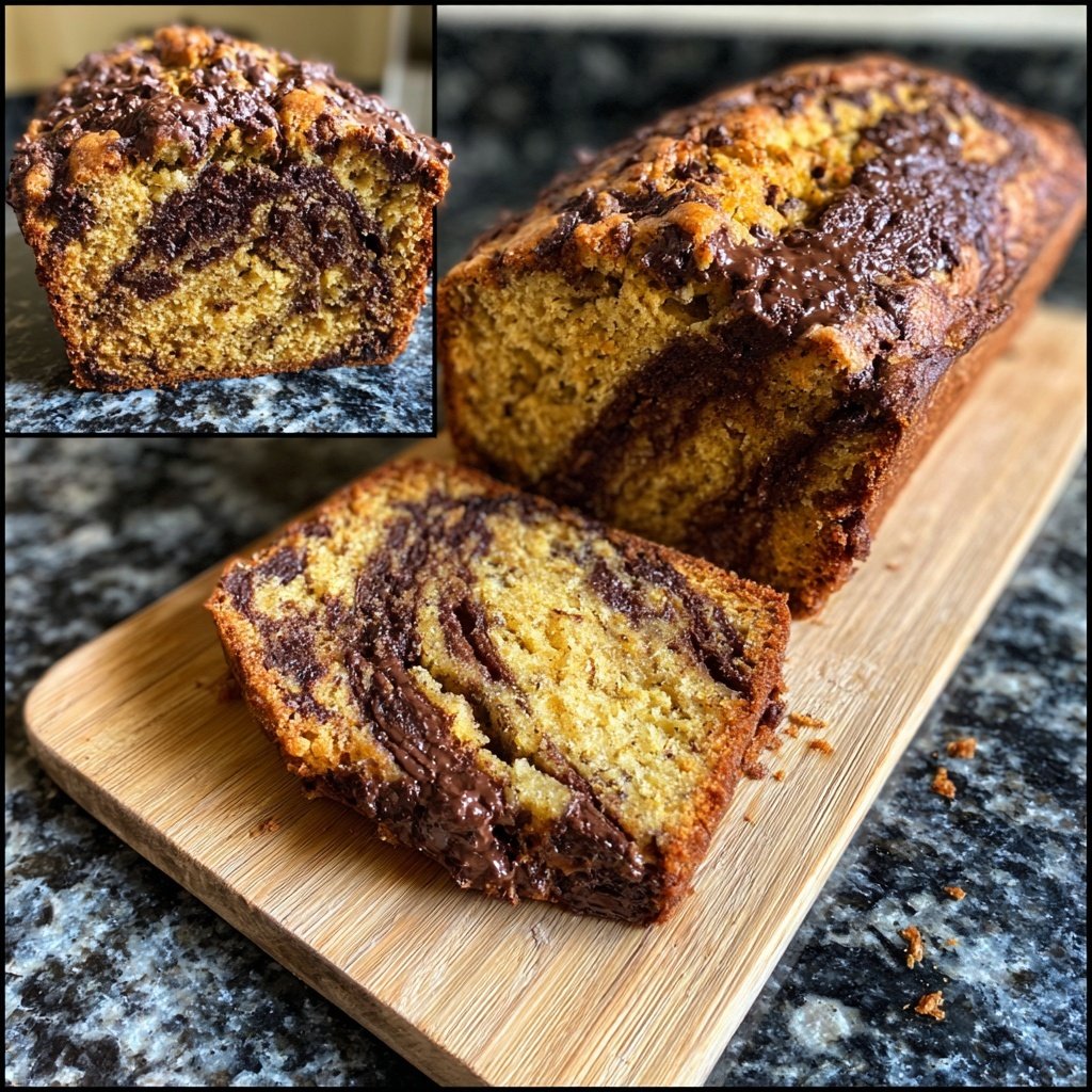 Bananenbrot mit Schoko Swirl