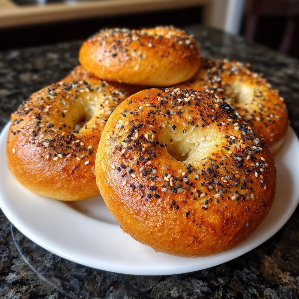 Protein Bagels mit Kaffee Espresso Pulver
