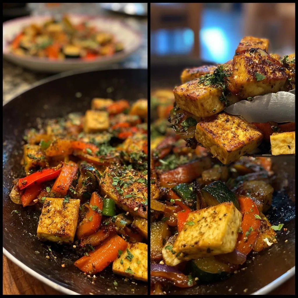 Räuchertofu Pfanne Gemüse