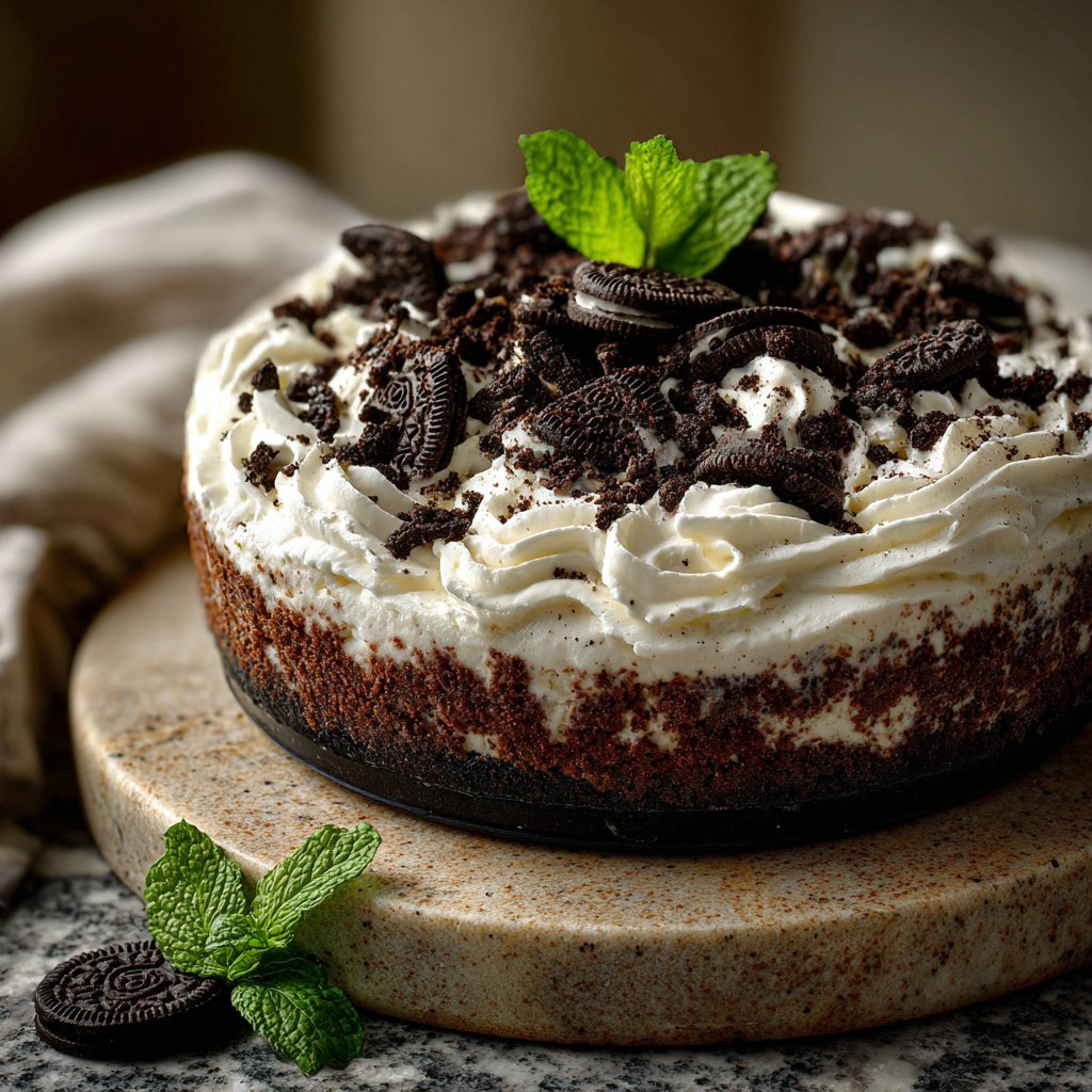 Ohne Backen Minz Oreo Cheesecake Becher