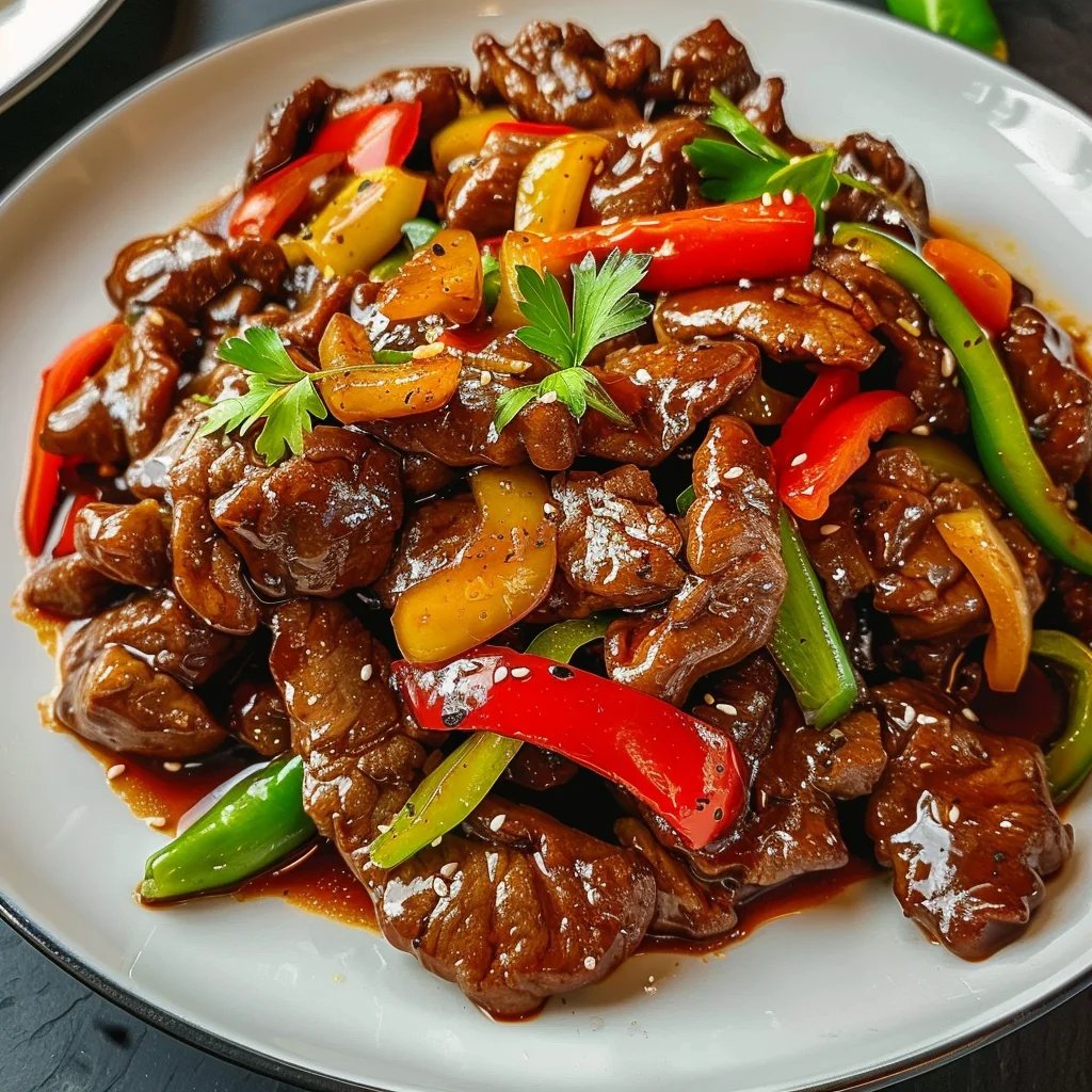 Rindfleisch-Zwiebel-Pfanne nach chinesischer Art