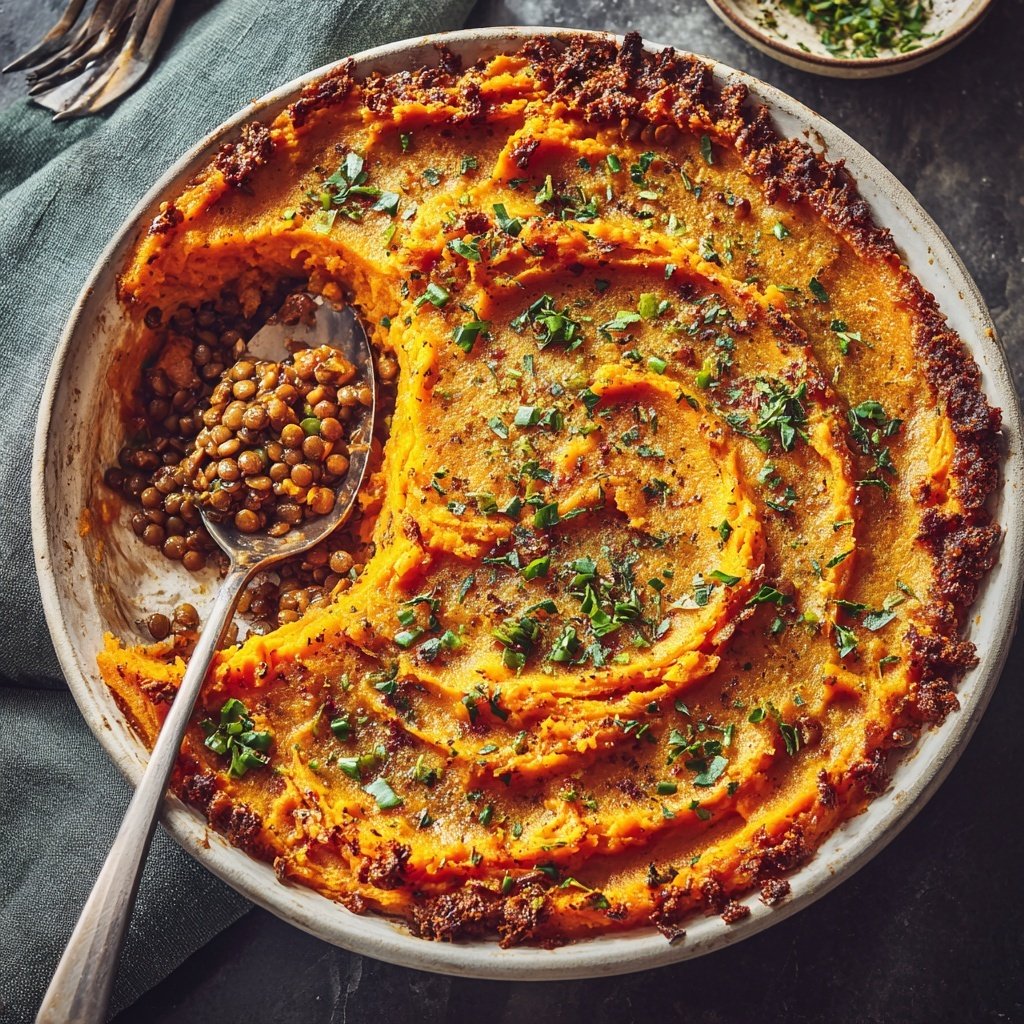 Herzhafter Süße Kartoffel Shepherd's Pie