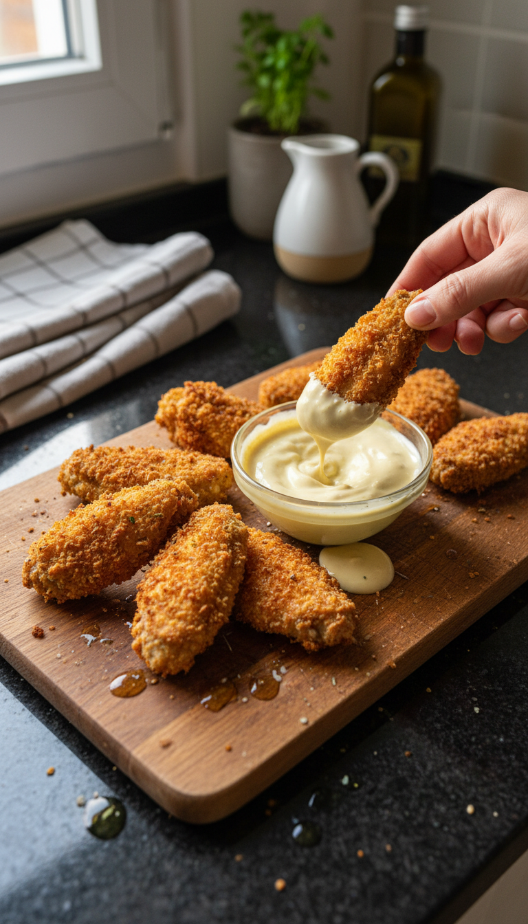 Knusprige Hähnchenflügel mit Aioli