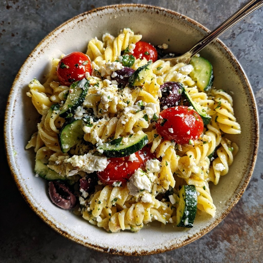 Griechischer Nudelsalat