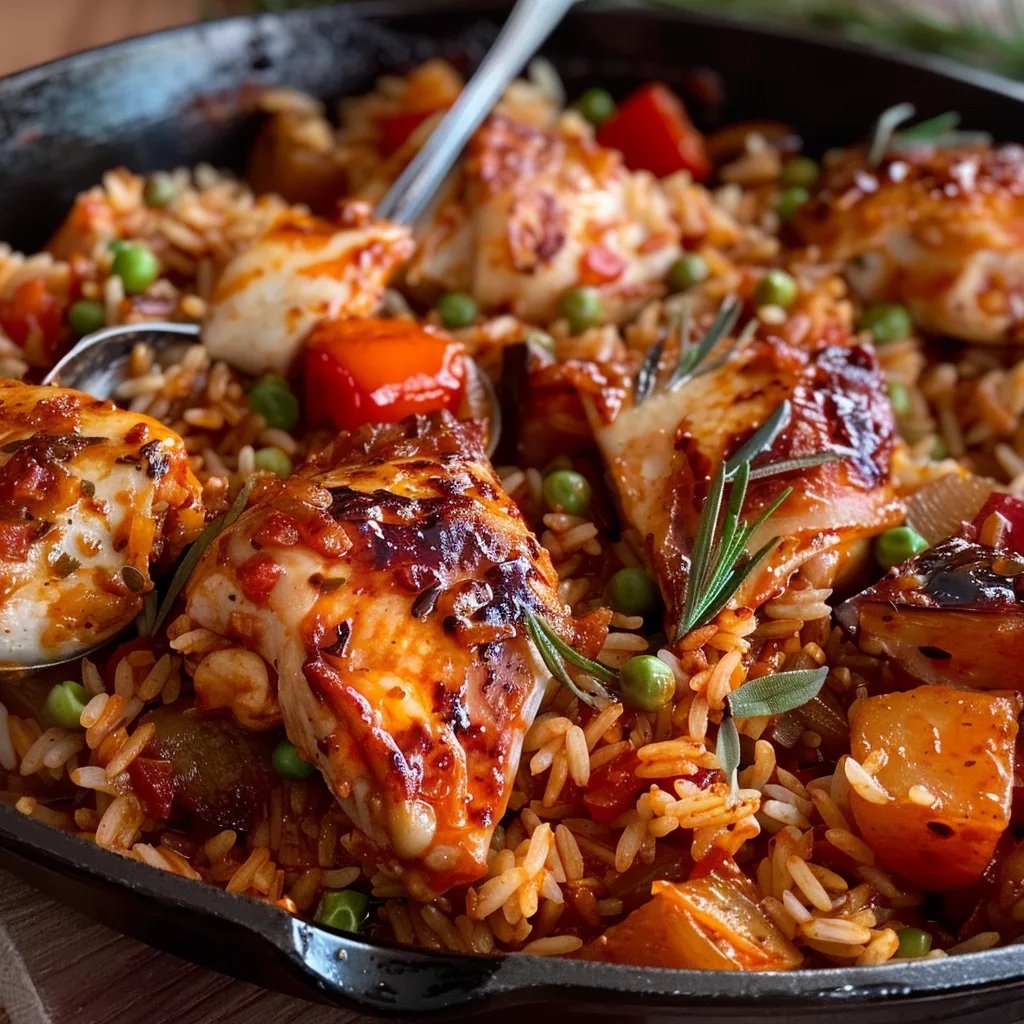 Eintopf-Reis mit Hähnchen