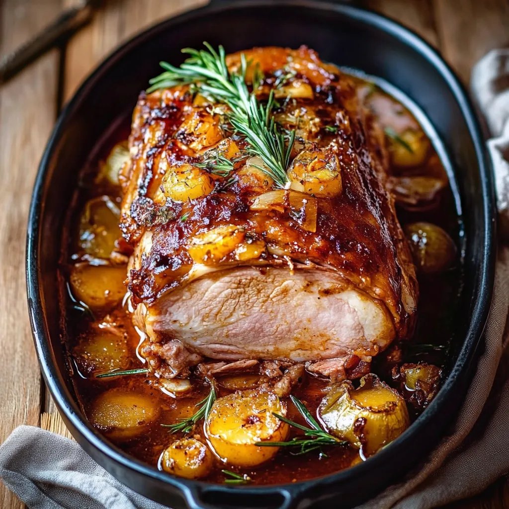 Schweinebraten in Biersoße