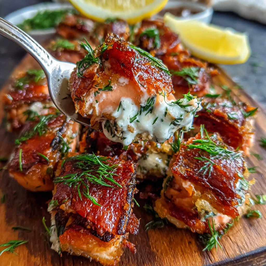 Heißluftfritteusen Lachs Häppchen