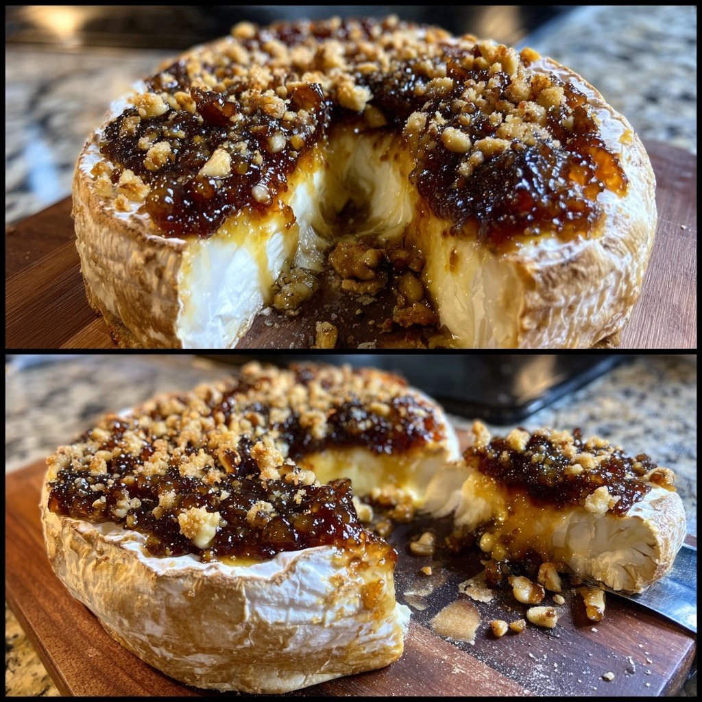 Gebackener Brie mit Feigenmarmelade