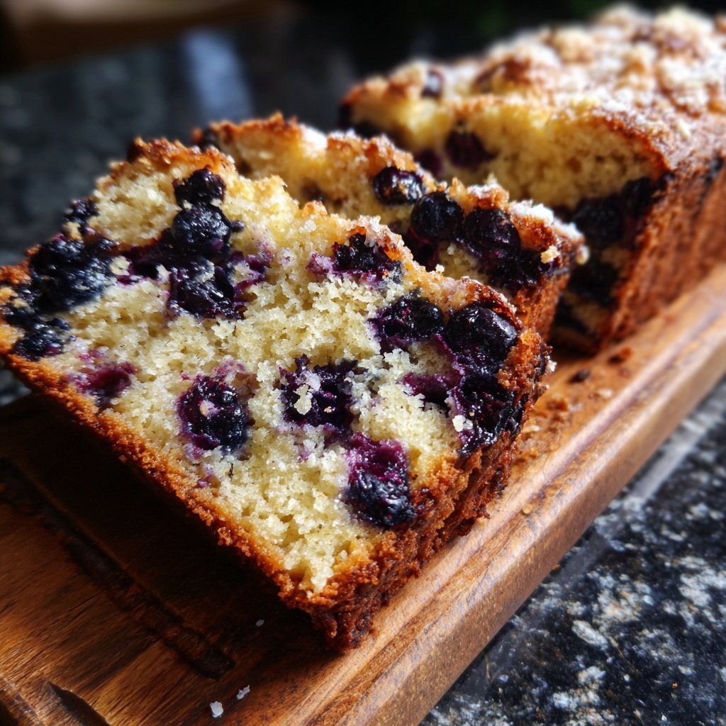 Einfacher Zitrone Blaubeeren Sauerteig ohne Kneten Brot