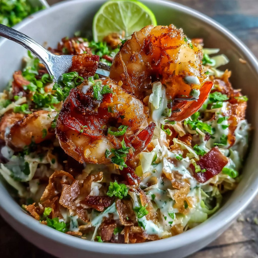 Garnelen Taco Krautsalat Bowl