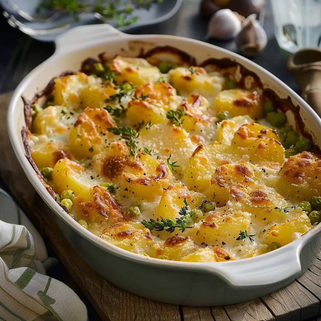 Rosenkohlauflauf mit Kartoffeln