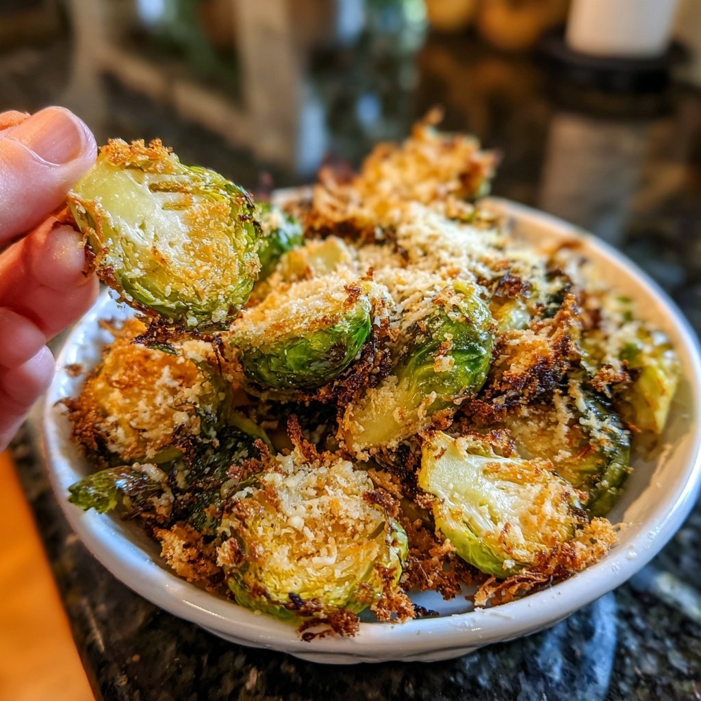 Krosse Parmesan-Rosenkohl-Platte