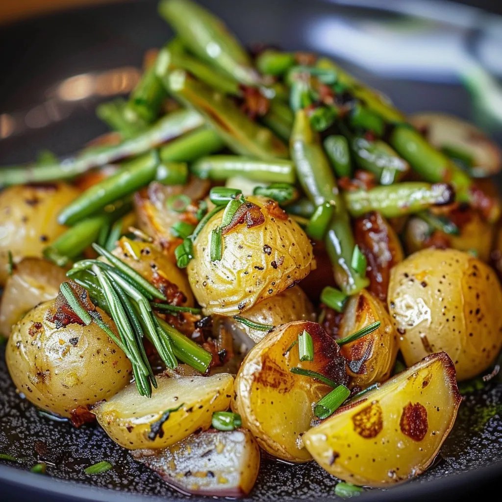 Kartoffeln und Grüne Bohnen