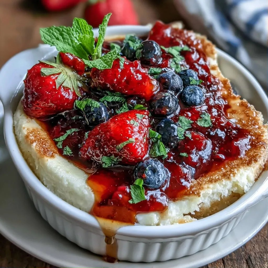 Vanille Pudding mit Beeren