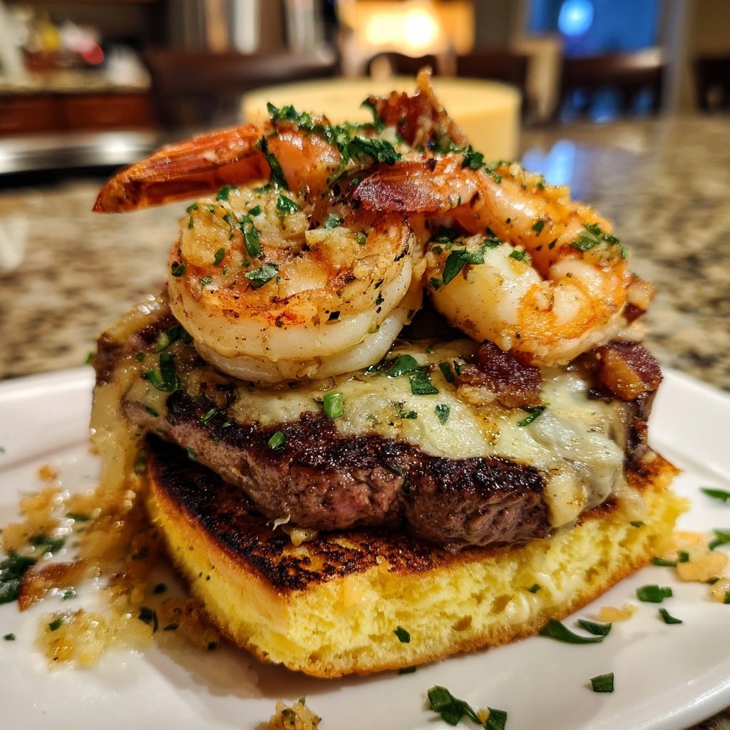 Köstliche Surf and Turf Burger