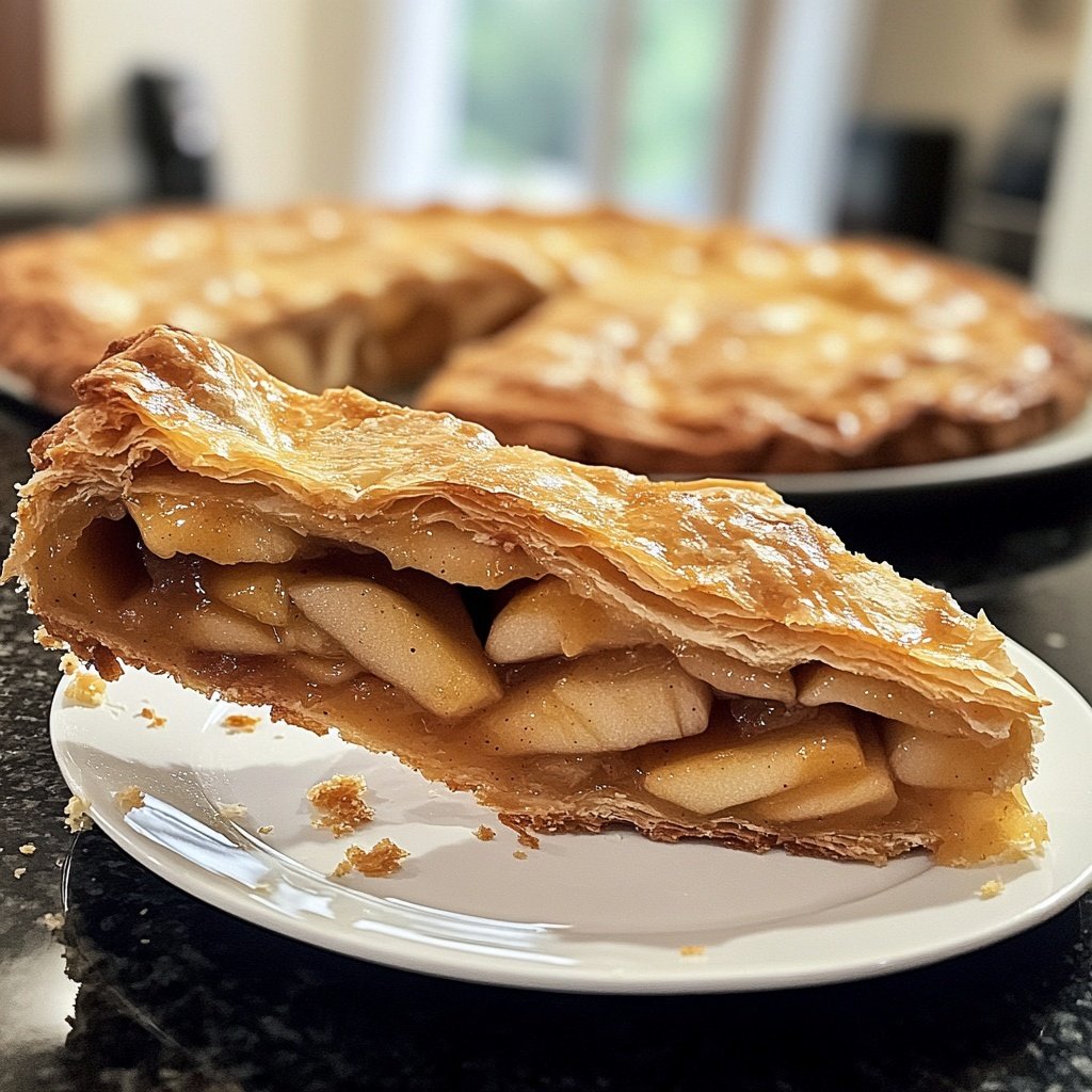 Apfelstrudel mit Vanillesoße