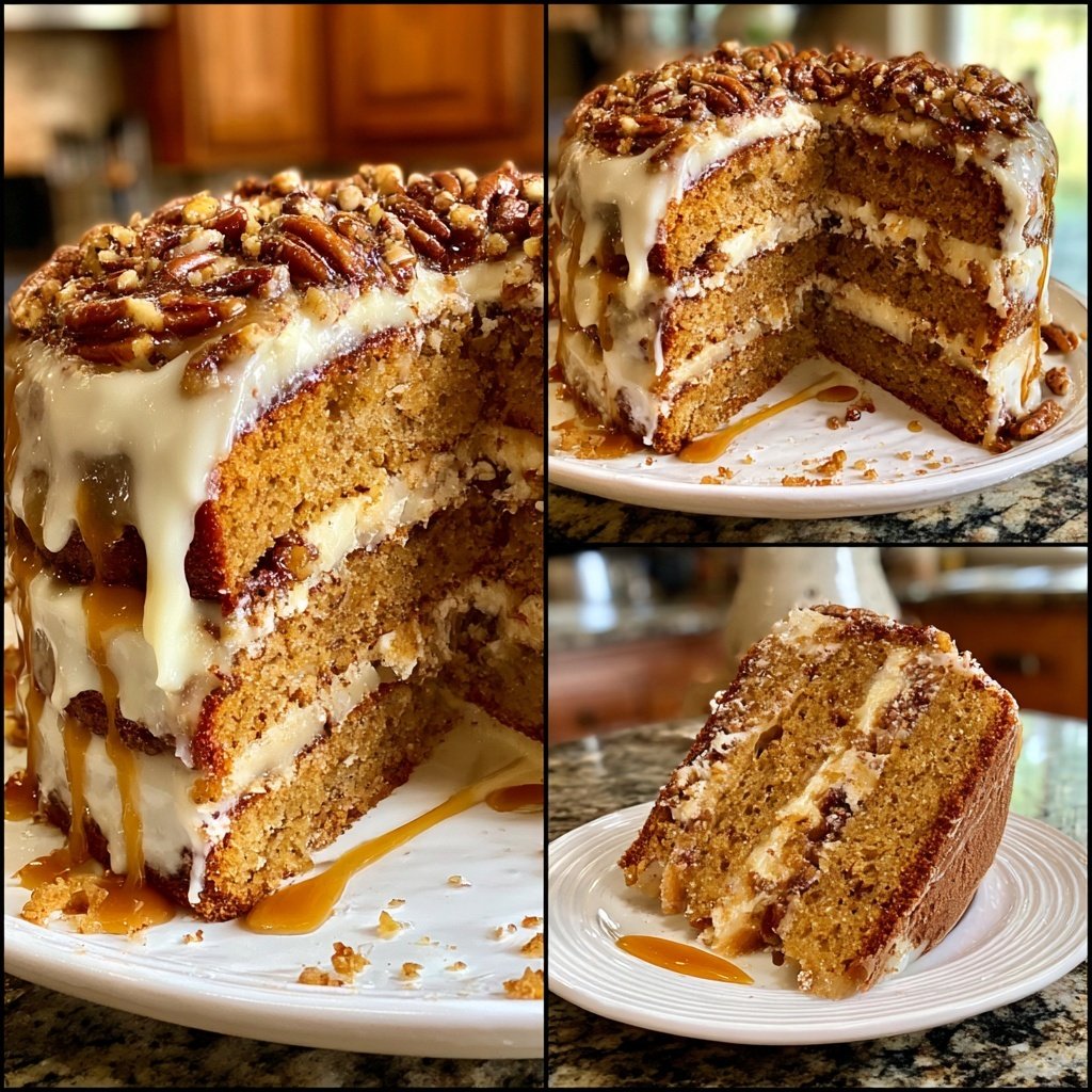 Ahorn-Vanille-Pekannuss-Kuchen