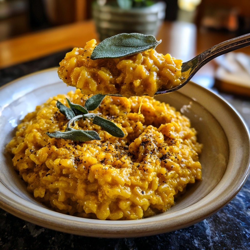 Kürbis-Risotto mit Salbei