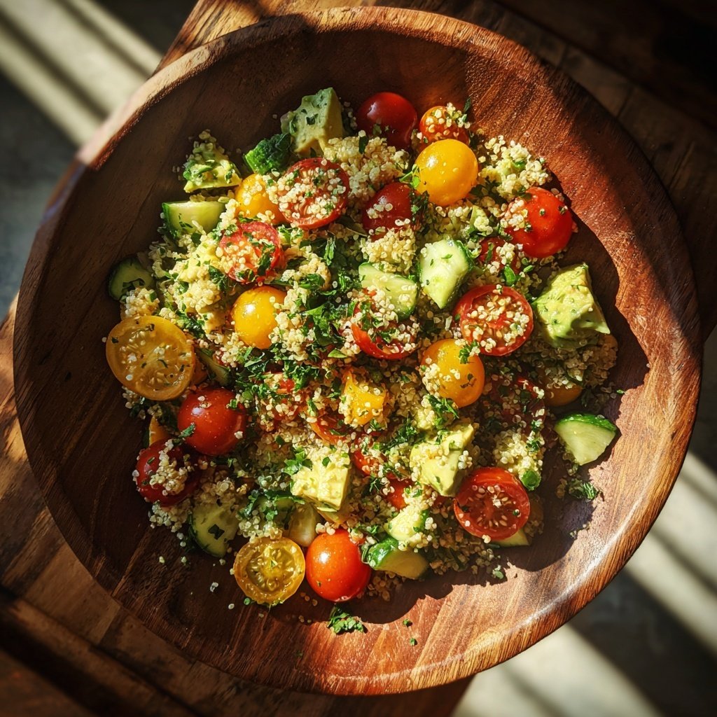Frühling Quinoa Salat mit Avocado