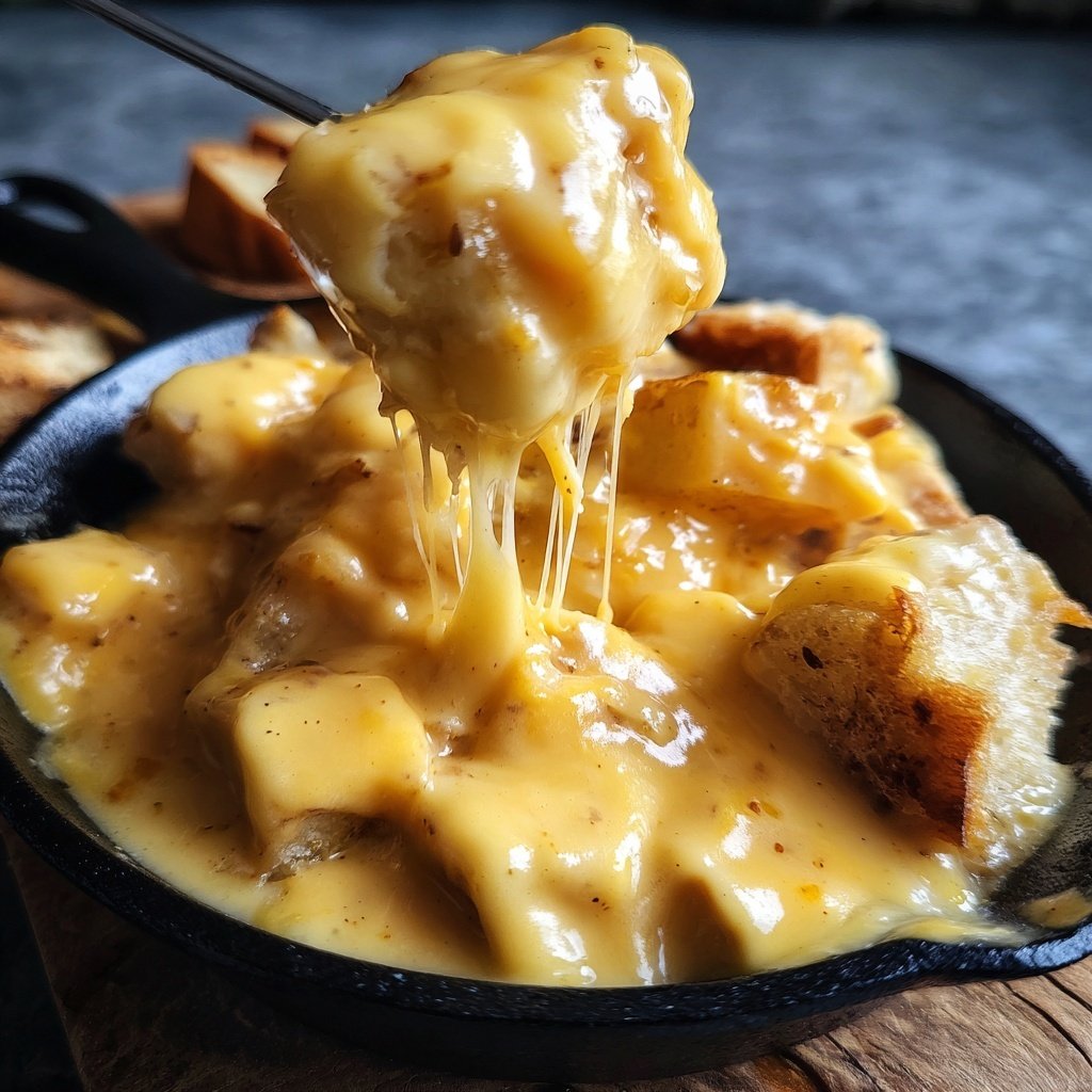 Feines Cheddar Bier Fondue